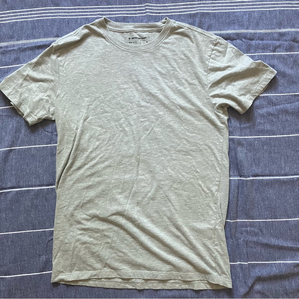 American Giant Classic Cotton Crew Tee athletic heather small
